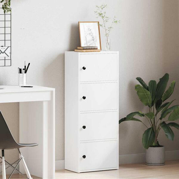 vidaXL B&oacute;kask&aacute;pur Hv&iacute;tur 40x24x102 cm Hanna&eth;ur vi&eth;ur