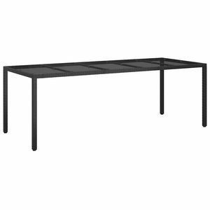 vidaXL Gar&eth;bor&eth; Hrein sv&ouml;rt 250 x 100 x 75 cm p&oacute;l&yacute;rattan