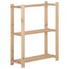 vidaXL Geymslurekki 3 Hillur 60x28,5x90 cm Gegnheil Fura