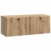 vidaXL Veggfestur sj&oacute;nvarpssk&aacute;pur Handverkseik 78,5 x 31 x 30 cm