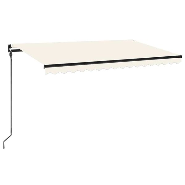 vidaXL Handvirk &Uacute;tdraganleg Mark&iacute;sa me&eth; LED 450x300 cm Rj&oacute;mahv&iacute;tt