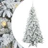 vidaXL Gervi hengdu j&oacute;latr&eacute; me&eth; 300 LED Hv&iacute;tt 180 cm PE og PVC