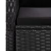 vidaXL 11 Parta Gar&eth;bor&eth;stofusett me&eth; Sessum Svart P&oacute;l&yacute;rattan