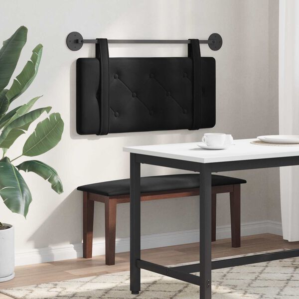 vidaXL Hengisk&aacute;li Vegghengt Svart 90 x 55 x 5 cm Flauel