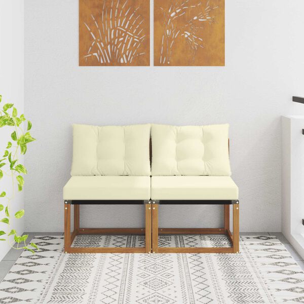 vidaXL 2 Stykki Utandeildar mi&eth;sofa