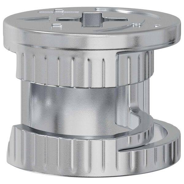 vidaXL Cam l&aacute;s skr&uacute;fur 12 pcs Silfur 15 x 11,5 mm M&aacute;lmur