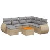 vidaXL 8 Hluta Gar&eth;s&oacute;fasett me&eth; Sessum Drappa&eth; P&oacute;l&yacute;rattan