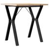 vidaXL Bor&eth;stofubor&eth; Y-grind 70x70x75,5 cm Gegnheil Fura og Steypuj&aacute;rn