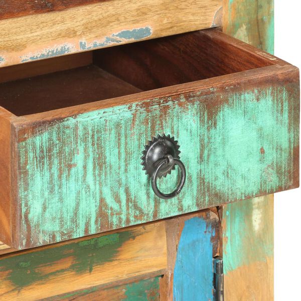 vidaXL Skenkur 70x35x65 cm Gegnheill Endurnýttur Viður