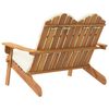vidaXL Adirondack Garðbekkur með Púðum 126 cm Gegnheill Akasíuviður