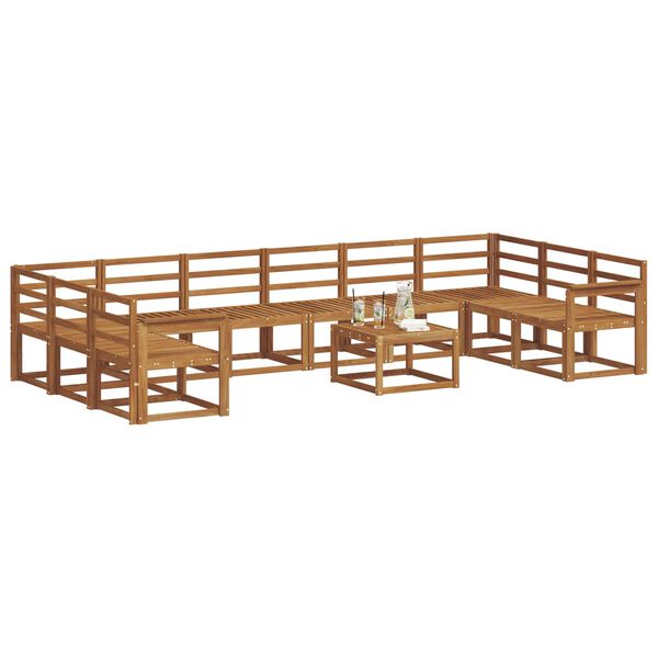 vidaXL &Uacute;ti s&oacute;fasett 11 pcs N&aacute;tt&uacute;rulegur Hrein akas&iacute;utr&eacute;