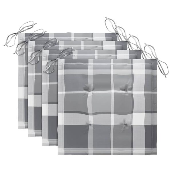 vidaXL Garðborðstofustólar með Sessum 3 stk. Gegnheill Akasíuviður