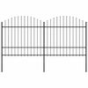 vidaXL Gar&eth;gir&eth;ing me&eth; spj&oacute;ttoppi &uacute;r st&aacute;li 359x175 cm sv&ouml;rt