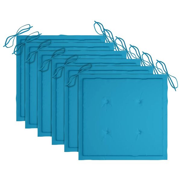 vidaXL Bor&eth;stofust&oacute;lar &iacute; Gar&eth;inn m/ Sessum 6stk. Gegnheill Akas&iacute;uvi&eth;ur