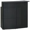 vidaXL Barbor&eth; fyrir Gar&eth;inn Svart 120x55x110 cm P&oacute;l&yacute;rattan