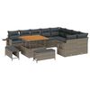 vidaXL Gar&eth;s&oacute;fa sett 12 pcs Gr&aacute;r p&oacute;l&yacute;rattan