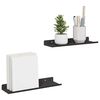 vidaXL Flj&oacute;tandi skrifbor&eth; Vegghengt 2 pcs Svart 30 x 9 x 2,5 cm St&aacute;l