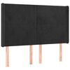 vidaXL H&ouml;f&eth;agafl me&eth; Eyrum 147x16x118/128 cm Sv&ouml;rt Flauel