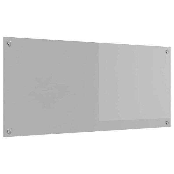 vidaXL Eldh&uacute;s Backsplash Lj&oacute;sgr&aacute;tt 110 x 50 x 0,6 cm hertu&eth; gler