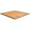 vidaXL Ferhyrnd Bor&eth;plata Lj&oacute;sbr&uacute;n 70x70x4cm Me&eth;h&ouml;ndlu&eth; Gegnheil Eik