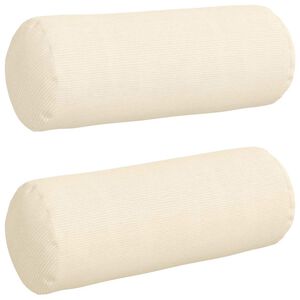 vidaXL Bolster P&uacute;&eth;ar 2 pcs Rj&oacute;malitur &Oslash; 25 x 70 cm Korduroy efni