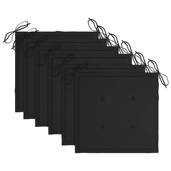 vidaXL fellanlegir &uacute;tist&oacute;lar 6 stk me&eth; p&uacute;&eth;um Gegnheill Akas&iacute;uvi&eth;ur