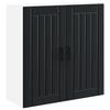 vidaXL Eldh&uacute;s sk&aacute;pur Lucca Svartur 80 x 31 x 80 cm Samsettur vi&eth;ur