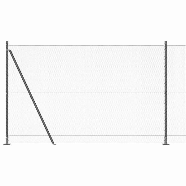 vidaXL Gir&eth;ingarp&oacute;stur Gr&aacute;r 10 x 1,5 m (13 mm net) St&aacute;l og PVC