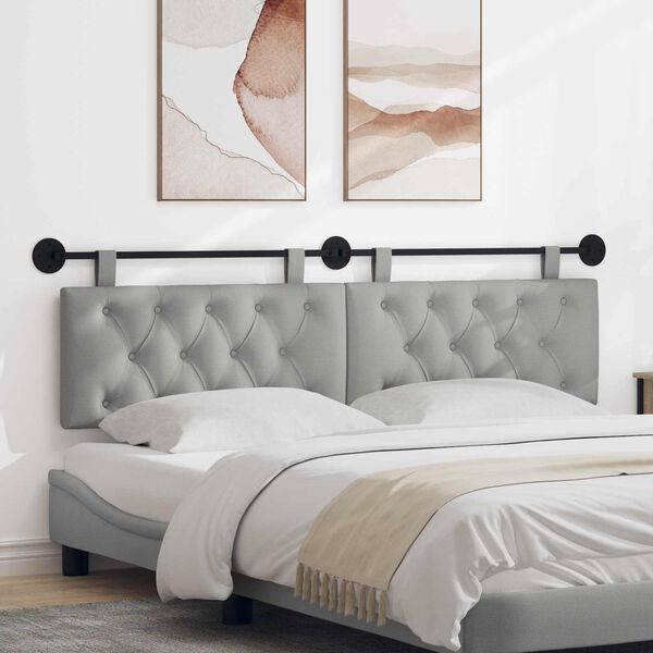 vidaXL Hengisk&aacute;li Vegghengt Sk&yacute;ja gr&aacute;tt 190 x 55 x 7 cm d&uacute;kur