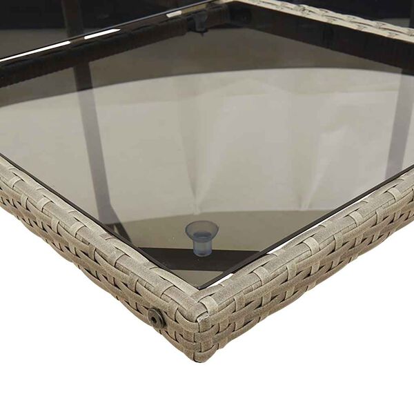 vidaXL 9 Parta Gar&eth;h&uacute;sgagnasett me&eth; Sessum P&oacute;l&yacute;rattan Gr&aacute;tt