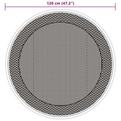 vidaXL Útimotta Græn Ø120 cm PP