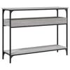 vidaXL Veggbor&eth; me&eth; Hillu Gr&aacute;tt Sonoma 100x29x75 cm Samsettur Vi&eth;ur