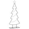 vidaXL Metal j&oacute;latr&eacute; me&eth; standi Svartur 125 cm St&aacute;l