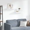 vidaXL Vegghengdar Hillur 2 stk. Hv&iacute;tar 60x23,5x3,8 cm MDF