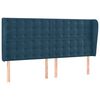 vidaXL H&ouml;f&eth;agafl me&eth; Eyrum 163x23x118/128 cm D&ouml;kkbl&aacute;tt Flauel