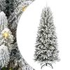 vidaXL Gervi j&oacute;latr&eacute; me&eth; 300 LED Hv&iacute;tt 240 cm PVC, Plast, St&aacute;l og PE