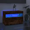 vidaXL Sj&oacute;nvarpssk&aacute;pur me&eth; LED Lj&oacute;sum Reykt&oacute;na Eikarlitur 60x35x40 cm