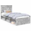 vidaXL Ramsv&iacute;k me&eth; sk&uacute;ffu Steinsteypa gr&aacute; 75 x 190 cm Solid furuhikk