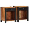 vidaXL Noat&ouml;flu sk&aacute;pur 2 pcs Br&uacute;nn 40 x 35 x 50 cm Hrein akas&iacute;utr&eacute;
