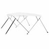 vidaXL 4 Boga Bimini Skyggni Hv&iacute;tt 243x180x137 cm
