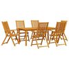 vidaXL Gar&eth;ur bor&eth;sett 7 pcs Br&uacute;nn Hrein akas&iacute;utr&eacute;