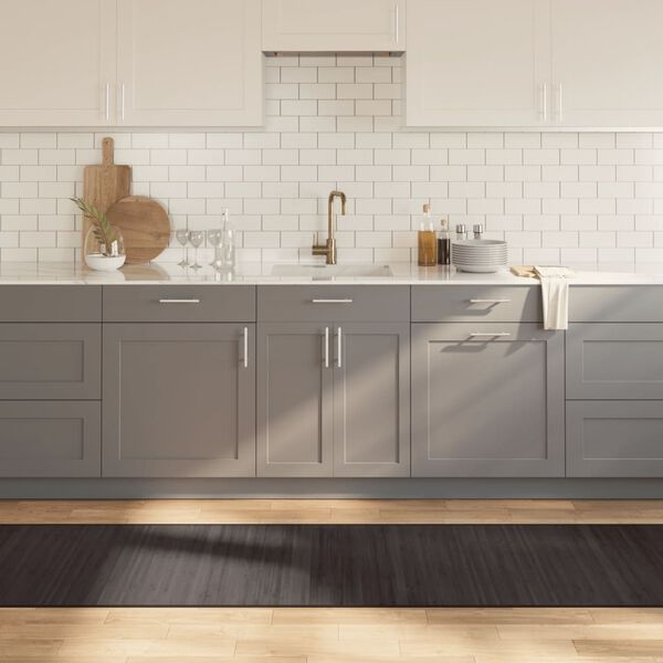 vidaXL Motta Ferhyrnd Dökkbrún 70x1000 cm Bambus