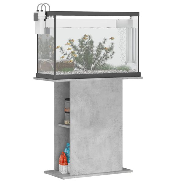 vidaXL Fiskab&uacute;rsstandur Steypugr&aacute;r 75x36x72,5 cm Samsettur Vi&eth;ur