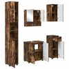 vidaXL Ba&eth;herbergismublasett 5 pcs Rau&eth;-eik Samsettur vi&eth;ur & metal