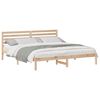 vidaXL Ramsv&iacute;k me&eth; h&ouml;fu&eth;gafl Br&uacute;nn 200 x 200 cm Solid furuhikk