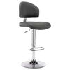 249649 vidaXL Bar Stool Grey Faux Leather
