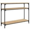vidaXL Veggbor&eth; Sonoma Eik 100x29x75 cm Samsettur Vi&eth;ur
