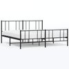 vidaXL R&uacute;mgrind &uacute;r M&aacute;lmi me&eth; H&ouml;fu&eth;gafli & F&oacute;tagafli Sv&ouml;rt 183x213 cm