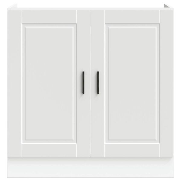 vidaXL Vaskur Undirsk&aacute;pur Porto Hv&iacute;tur 80x46x81,5 cm Samsettur Vi&eth;ur