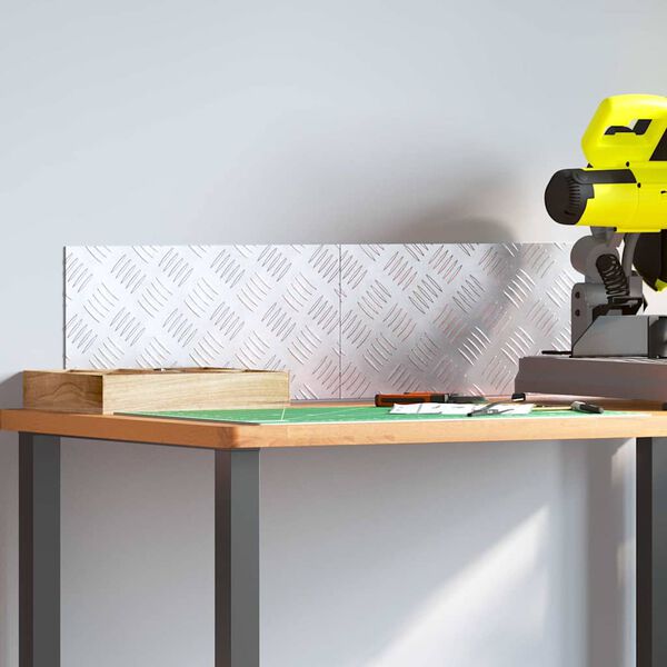 vidaXL Stigaplata R&eacute;tthyrningur 2 pcs Silfur 40 x 20 cm &Aacute;l